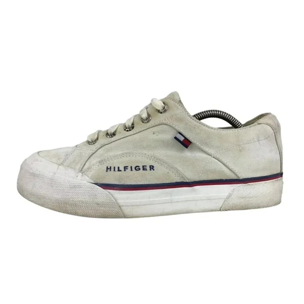 Tommy Hilfiger Mens White H9-CH17 Low Top Lace Up Sneaker‎ Shoes Size US 9M